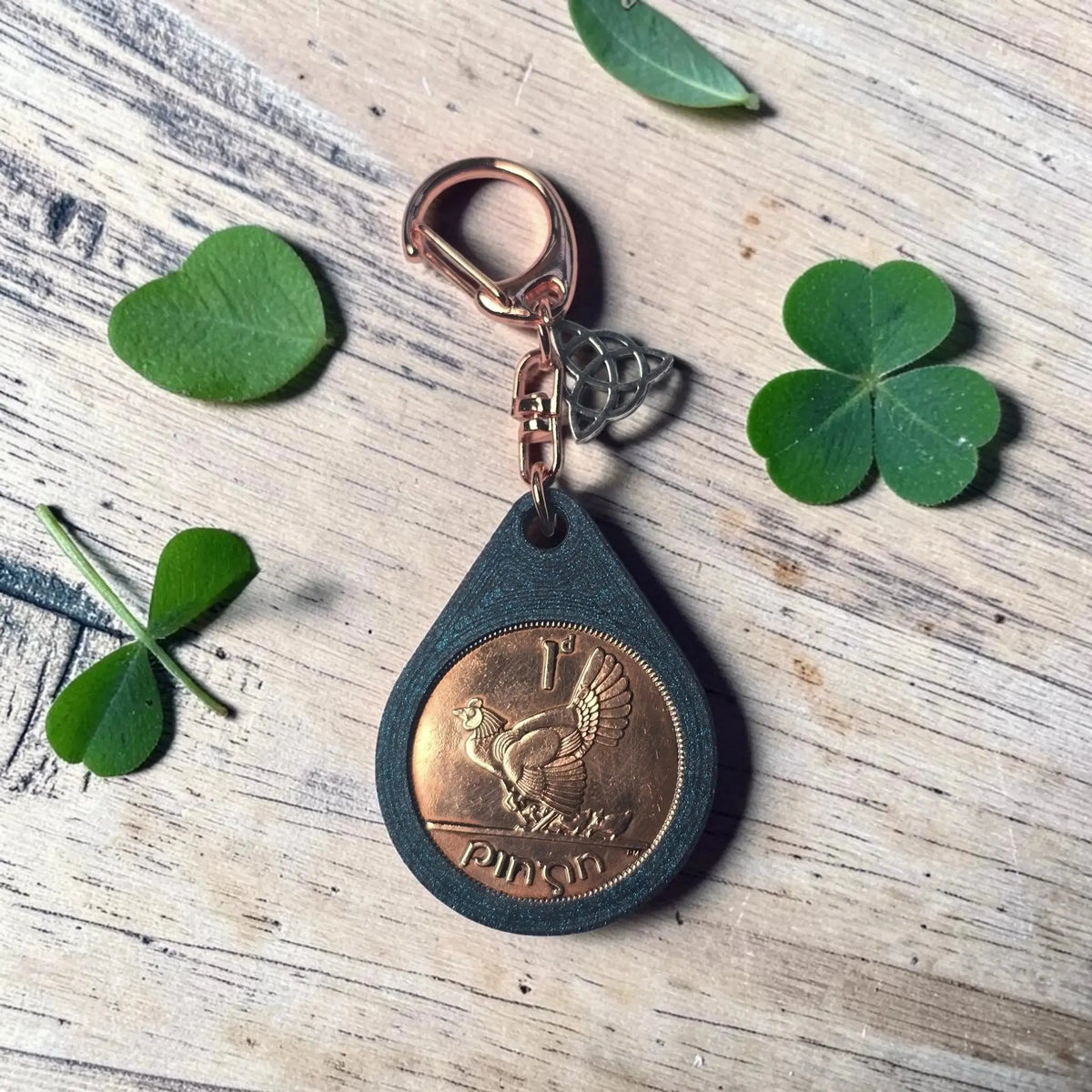 Irish Lucky Penny Keyring Aureal Aromatics