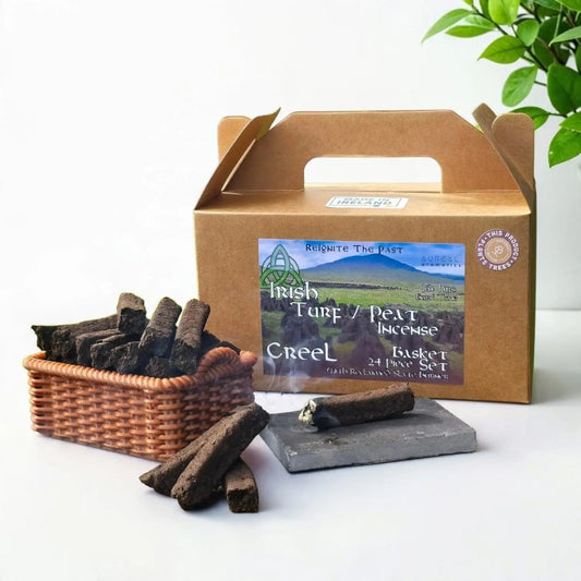 Irish Peat Incense 'Creel' Basket Set (24 pc) - The smell of Ancient Ireland